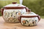 Ceramic Casserole and Small Casserole - Painted - TK99