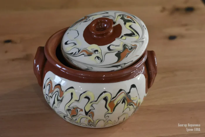 Ceramic Casserole - Painted - TK110 - Image 2
