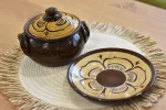 Ceramic engraved set - Casserole, casserole and plate - TK115 - Image 2