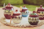 Ceramic Jars with Spoons - TK84