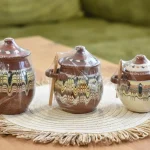 Ceramic Jars with Spoons - TK85