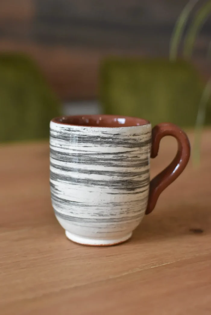 Set of Ceramic Plates and Cups - Painted - TK264 - Image 3