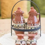 Olivernik + metal stand with wooden base - TK220